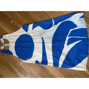 Alice + Olivia Blue White Abstract Print Shift Dress - Size 2/Small